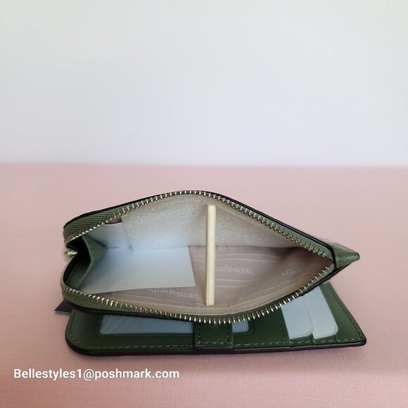 KATE SPADE Devin Painterly Bouquet SMALL Bifold Leather Wallet- Cedar Stand 🎈⭐ - Picture 9 of 16